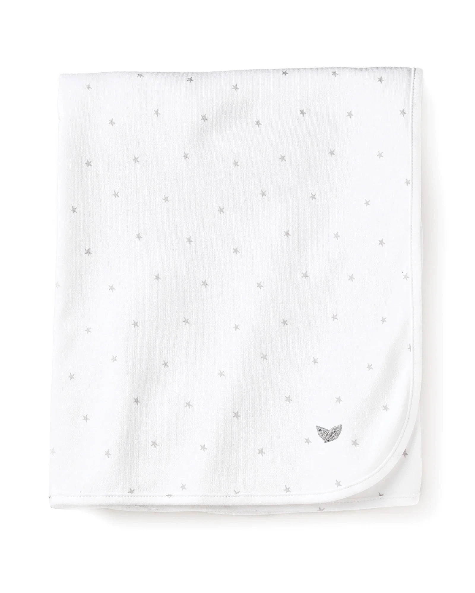 Image of Pima Baby Blanket in Grey Stars